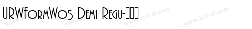 URWFormWo5 Demi Regu字体转换